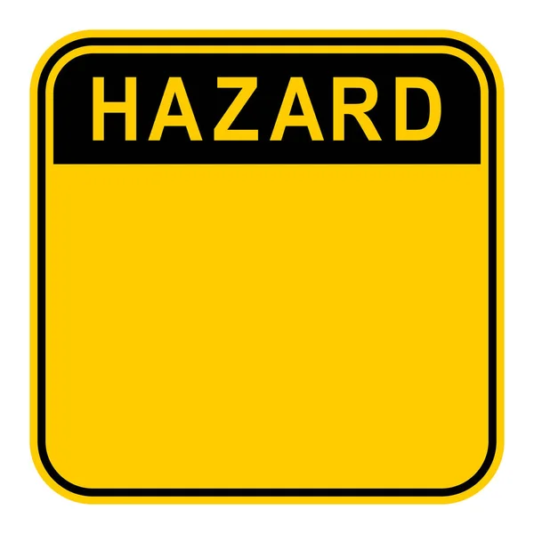 Sticker Hazard Safety Sign — Stock Vector