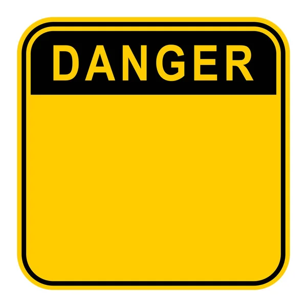 Sticker Danger Safety Sign — Stock Vector