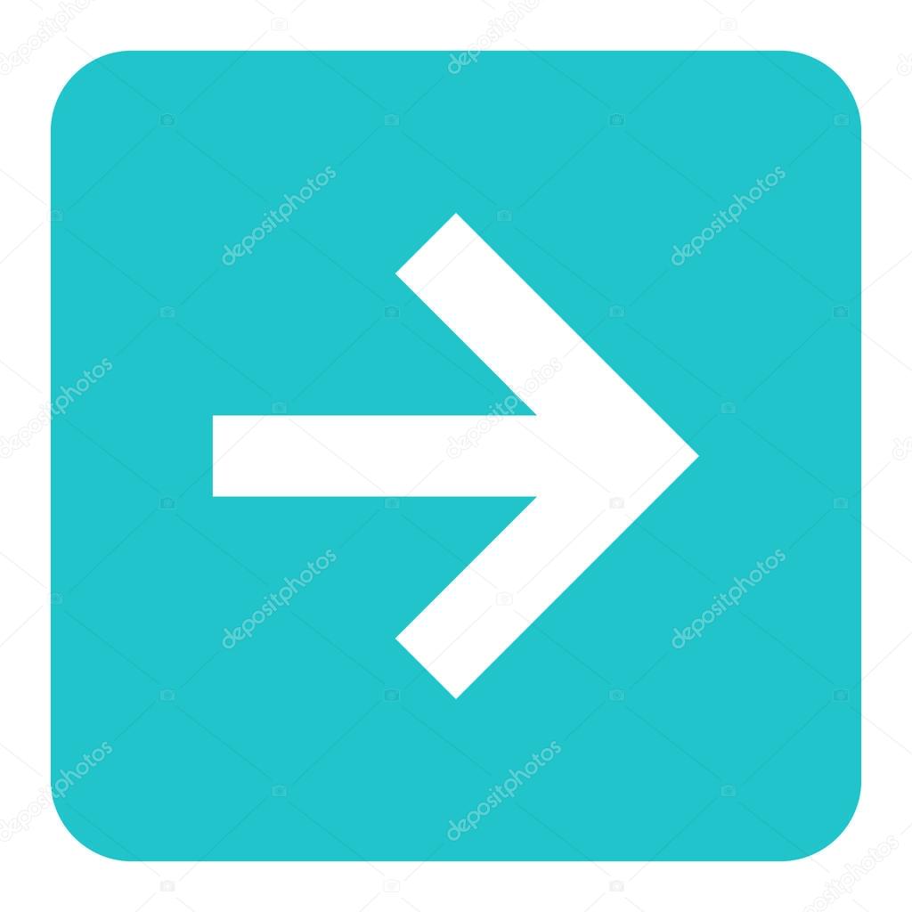 Arrow Sign Flat Square Icon