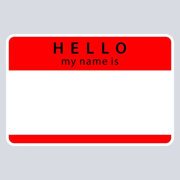Red Name Tag Mon nom est — Image vectorielle