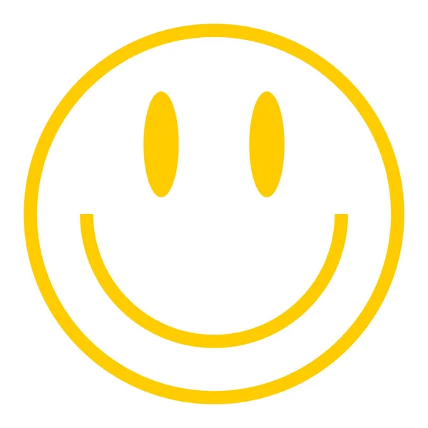 Icono sonriente amarillo Cara sonriente — Vector de stock