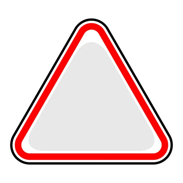Etiqueta engomada triangular de signo en blanco — Archivo Imágenes Vectoriales