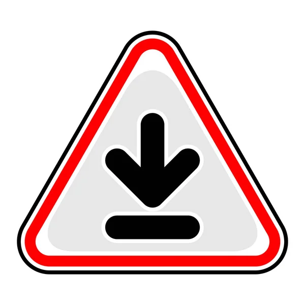 Download Sign Triangular Sticker — Stock Vector