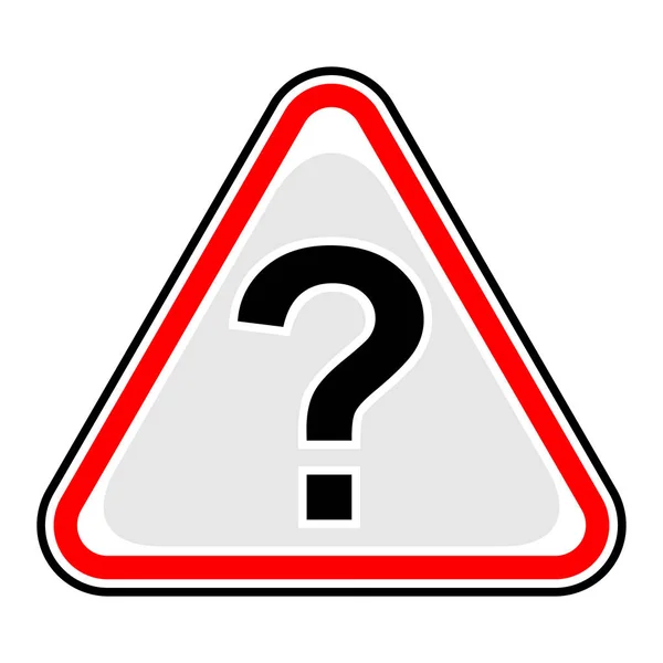 Question Mark Sign Triangular Sticker — Stock Vector