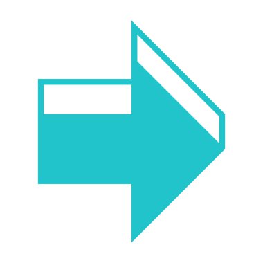 3D ok işareti üç boyutlu simgesi