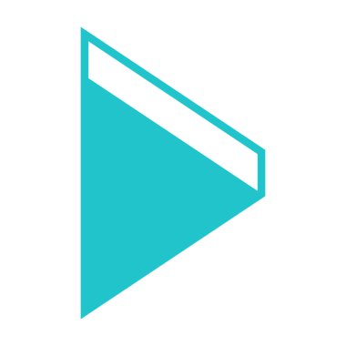 3D ok işareti üç boyutlu simgesi