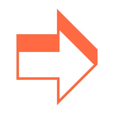 3D ok işareti üç boyutlu simgesi