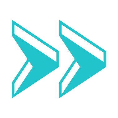 3D ok işareti üç boyutlu simgesi