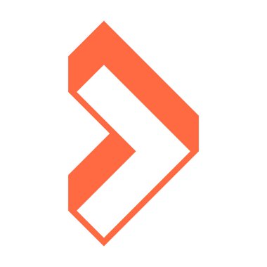 3D ok işareti üç boyutlu simgesi