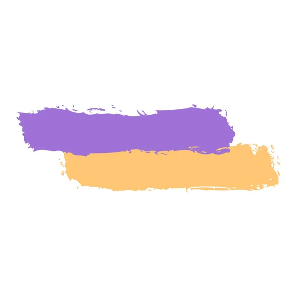 İki renkli Brushstroke boya — Stok Vektör