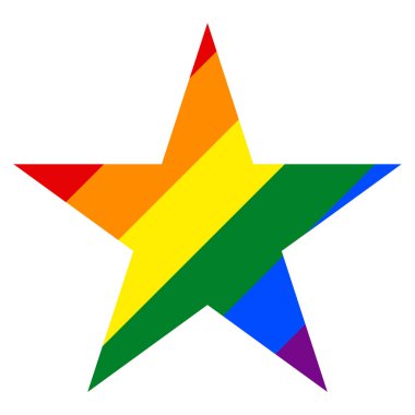 Gökkuşağı gurur bayrak Lgbt hareketinin yıldız şekli