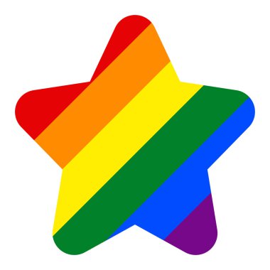 Gökkuşağı gurur bayrak Lgbt hareketinin yıldız şekli