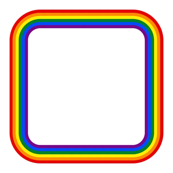 Regenbogenstolz Flagge lgbt Bewegung in quadratischer Form — Stockvektor