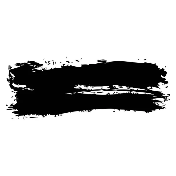Pintura de pincelada negra — Vector de stock