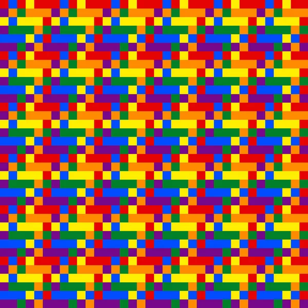 Nahtloses Muster in Farben lgbt Regenbogenfahne — Stockvektor