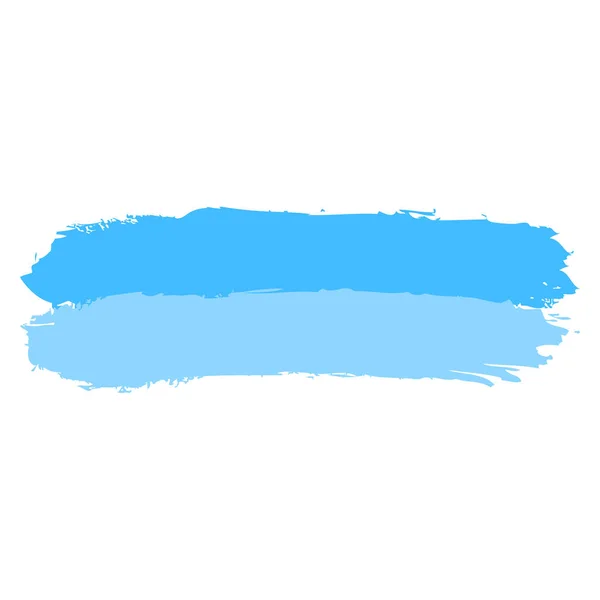 Pintura de pincelada de dos tonos azules — Vector de stock
