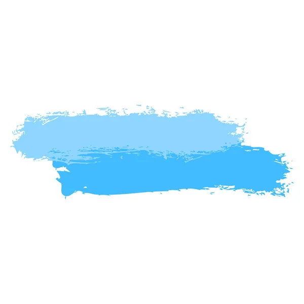 İki mavi renk Brushstroke boya — Stok Vektör