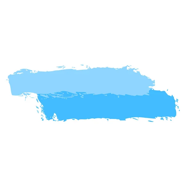 İki mavi renk Brushstroke boya — Stok Vektör