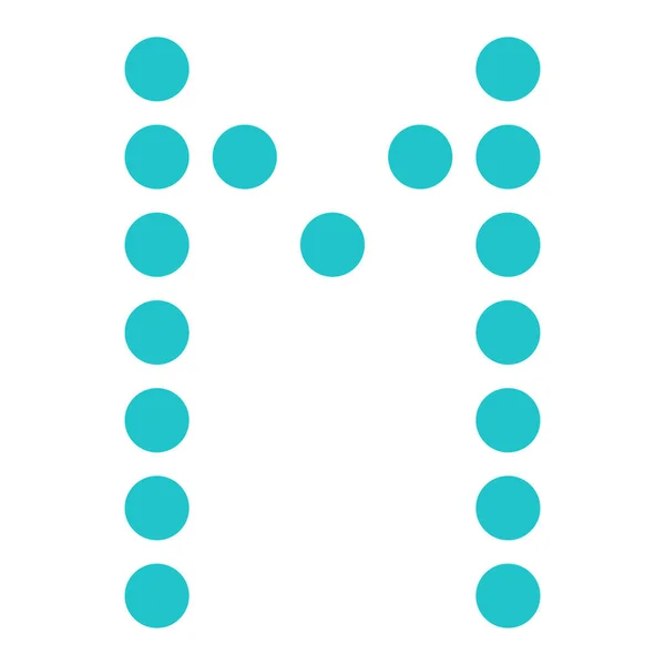 数字字母 M 显示板圆点 — 图库矢量图片