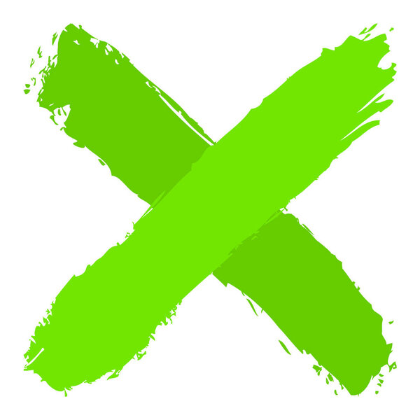 Зеленые кресты крест мазка удалить знак
