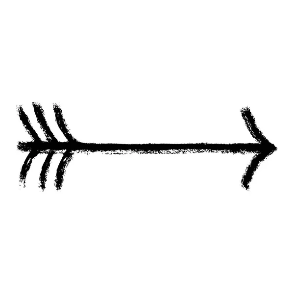 Flecha signo bosquejo cepillo trazo — Vector de stock
