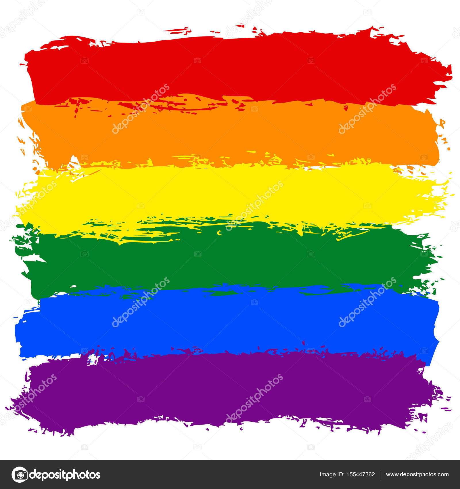 Brush Stroke Rainbow Flag Lgbt Movement Stock Vector Image By ©ifeelgood 155447362