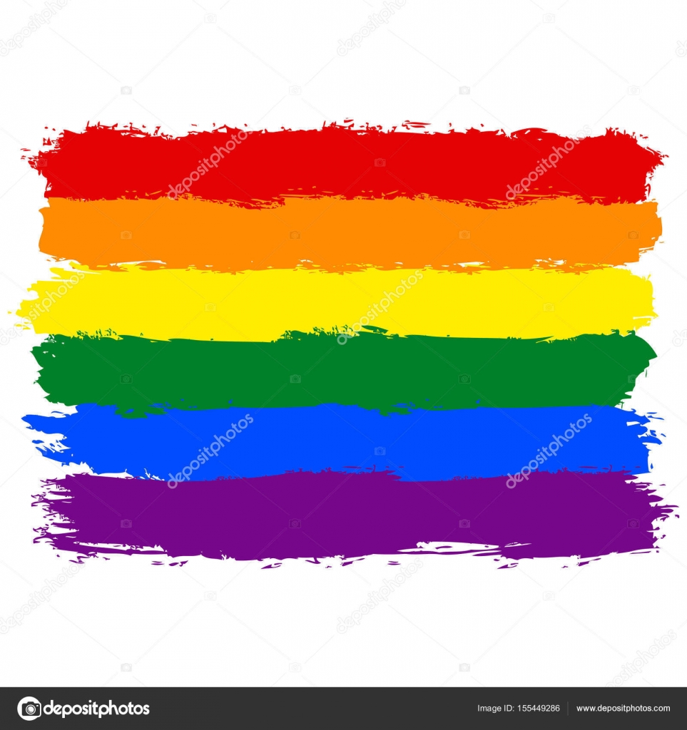 Brush Stroke Rainbow Flag Lgbt Movement — Stock Vector © Ifeelgood 155449286