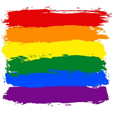 Brushstroke Gökkuşağı bayrağı LGBTT hareketi