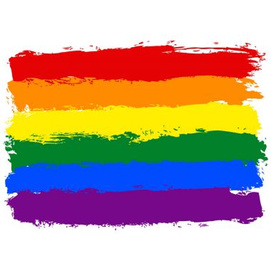Brushstroke Gökkuşağı bayrağı LGBTT hareketi