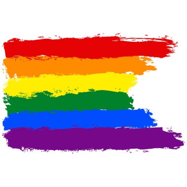 Brushstroke Gökkuşağı bayrağı LGBTT hareketi