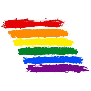 Fırça konturu Gökkuşağı bayrağı LGBTT hareketi
