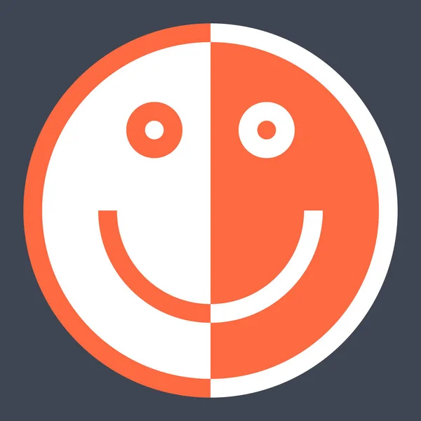 Smiley emoticon icon or happy smiling face — Stock Vector