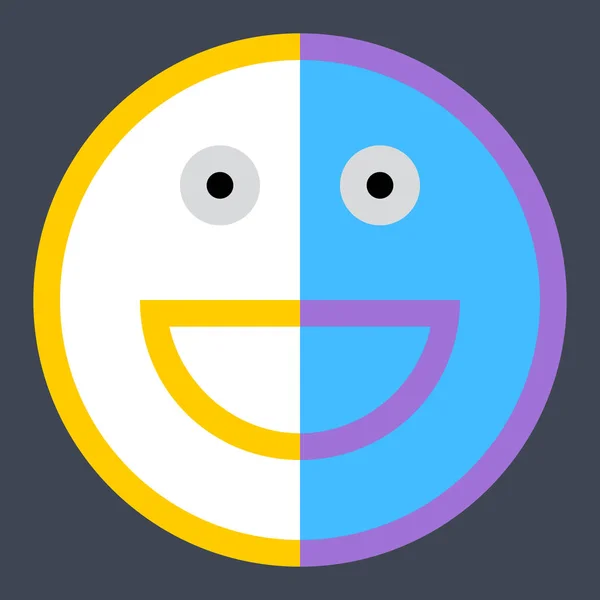 Emoticono sonriente icono o cara sonriente feliz — Vector de stock