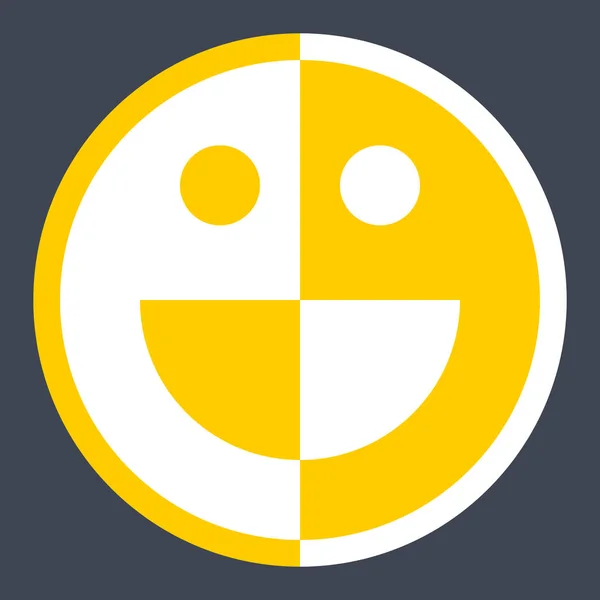Emoticono sonriente icono o cara sonriente feliz — Vector de stock