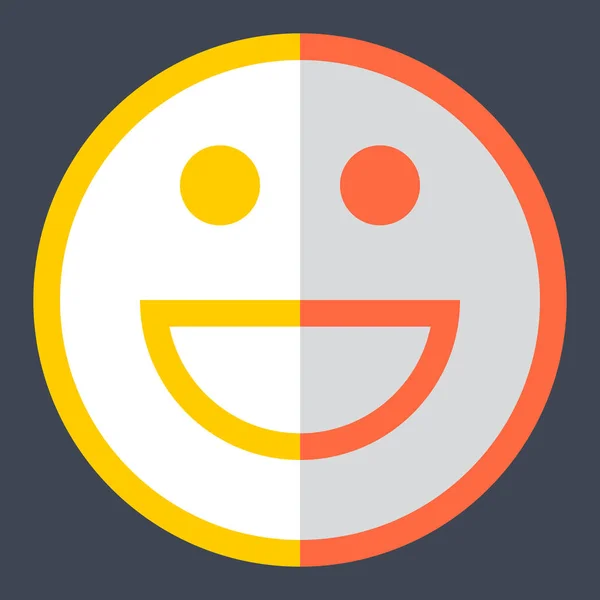 Emoticono sonriente icono o cara sonriente feliz — Vector de stock