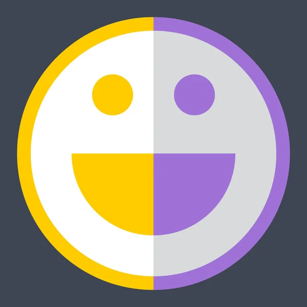 Mosolygó hangulatjel ikon vagy boldog mosolygó arc — Stock Vector