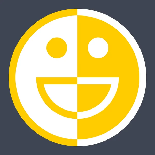 Emoticono sonriente icono o cara sonriente feliz — Vector de stock