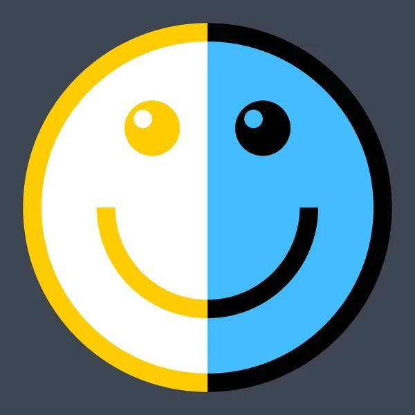 Mosolygó hangulatjel ikon vagy boldog mosolygó arc — Stock Vector