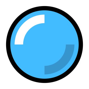 Parlama ve gölge ile mavi boş düğme