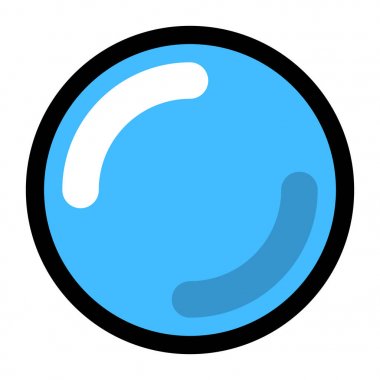 Parlama ve gölge ile mavi boş düğme