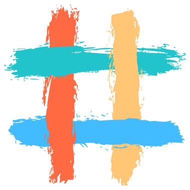 Hashtag veya sayı işareti veya tic-tac-toe kılavuz