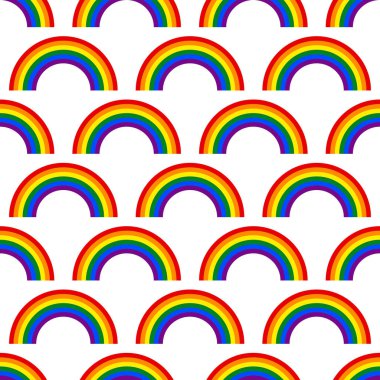 Dikişsiz desen gökkuşağı sembolü Lgbt renklerde