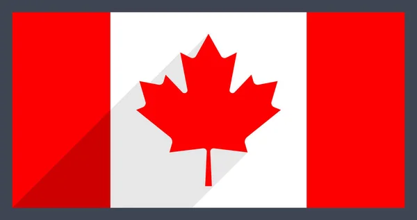 Bandeira do Canadá ou bandeira canadense ou folha de bordo — Vetor de Stock