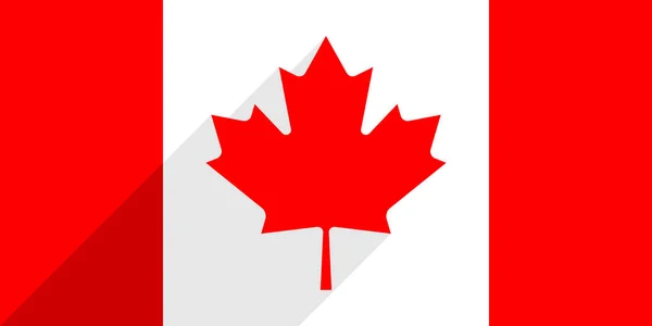 Flagge von Kanada oder kanadische Flagge oder Ahornblatt — Stockvektor