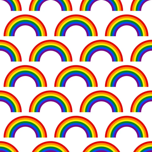 Símbolo de arco iris de patrón inconsútil en colores LGBT — Archivo Imágenes Vectoriales