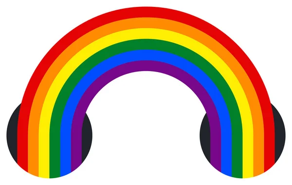 Regenbogen-Symbol in lgbt-Bewegungsfarben — Stockvektor