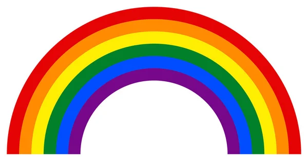 Regenboog pictogram in Lgbt verkeer kleuren — Stockvector