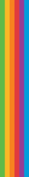 Band sechsfarbig im flachen Stil — Stockvektor