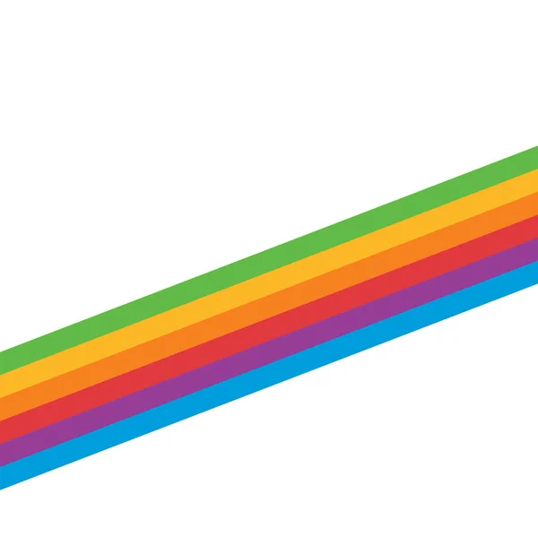 Band sechsfarbig im flachen Stil — Stockvektor