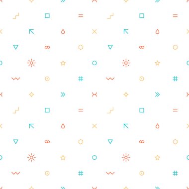 İnce düz stilde seamless modeli